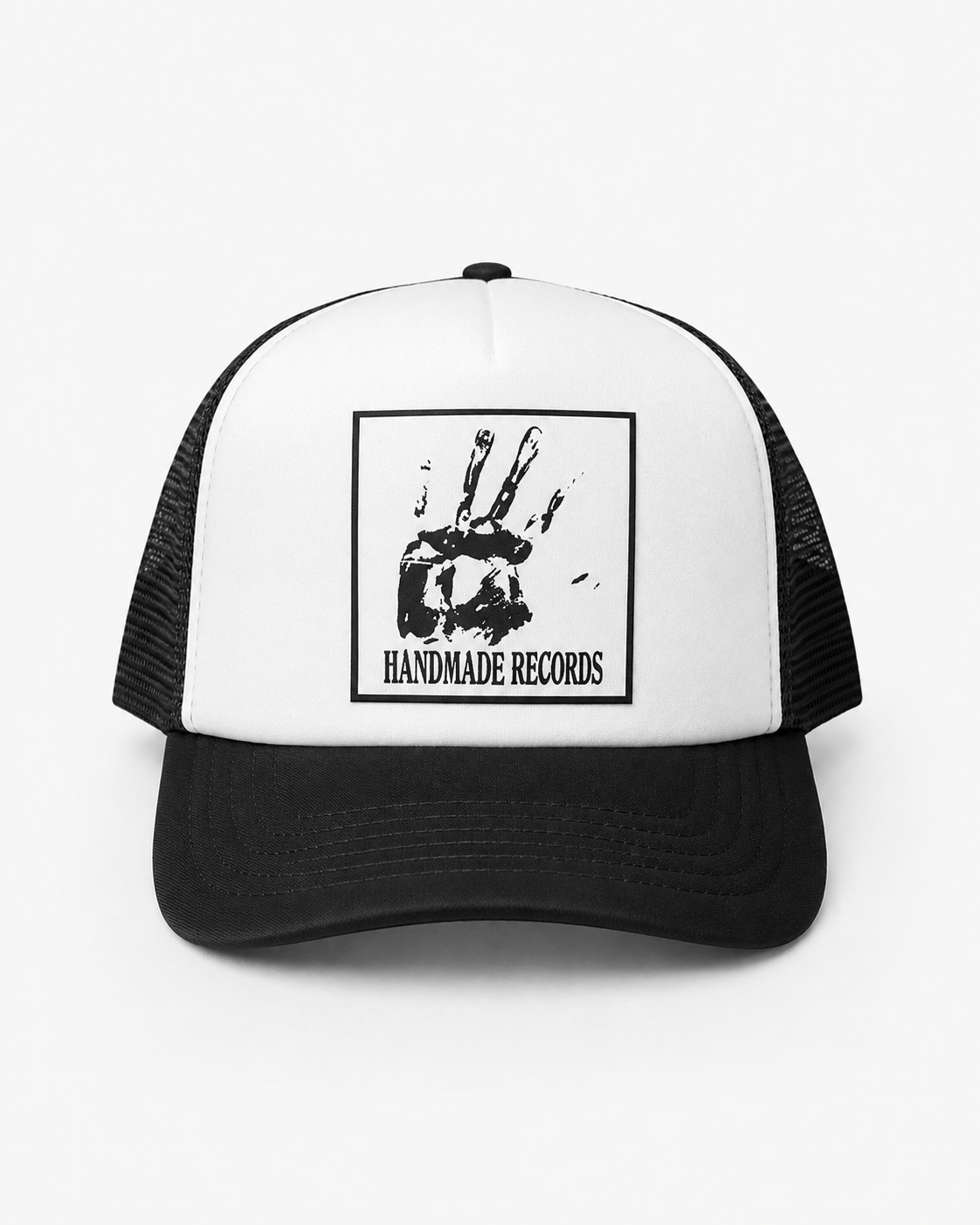 Handmade Records Trucker Cap [Logo Black w White Front]